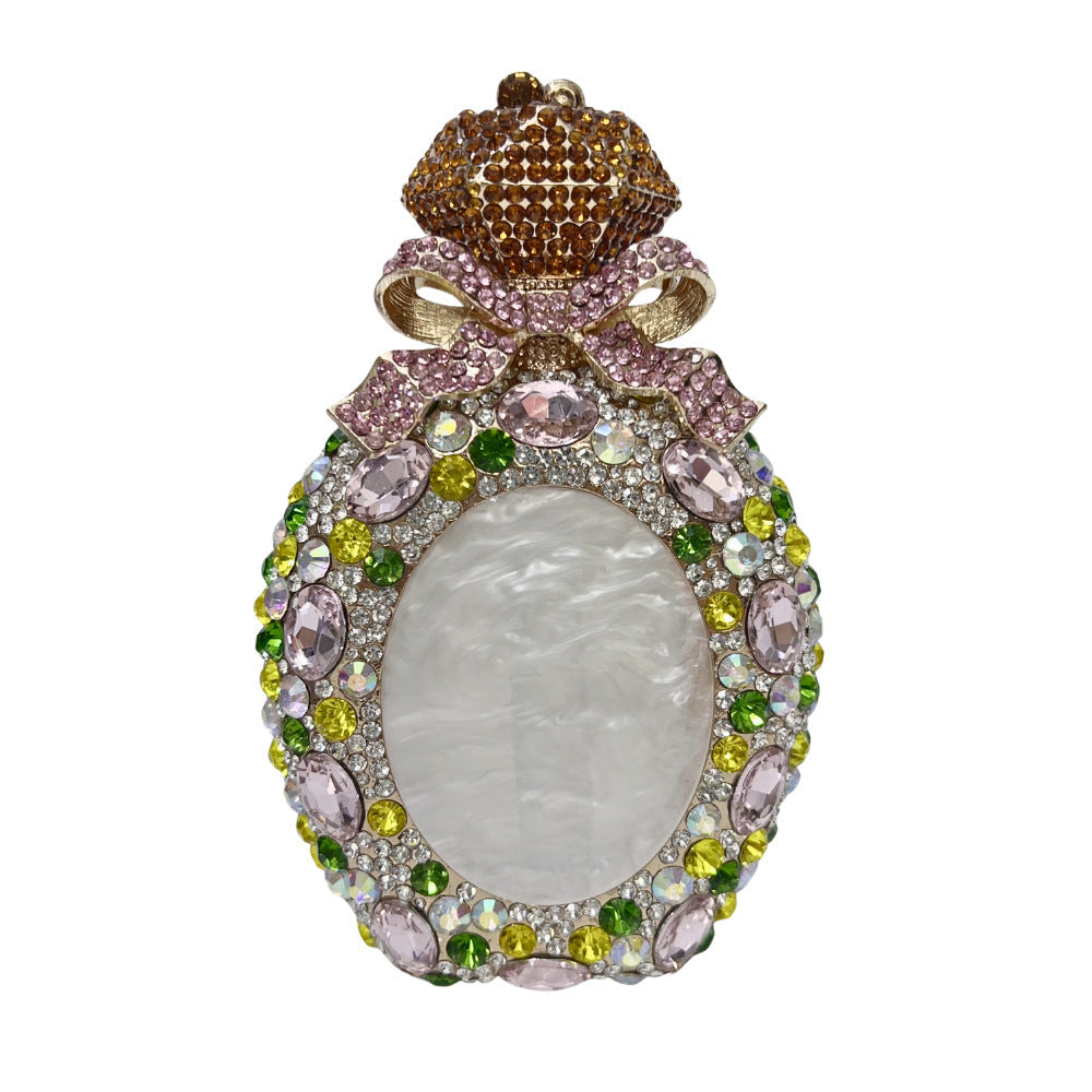 Luxury Perfume Bottle Rhinestone Evening Clutch Bag HB031 Sheer Fairy