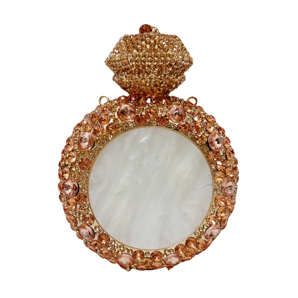 Luxury Round Gemstone Rhinestone Evening Clutch Bag HB032 Sheer Fairy
