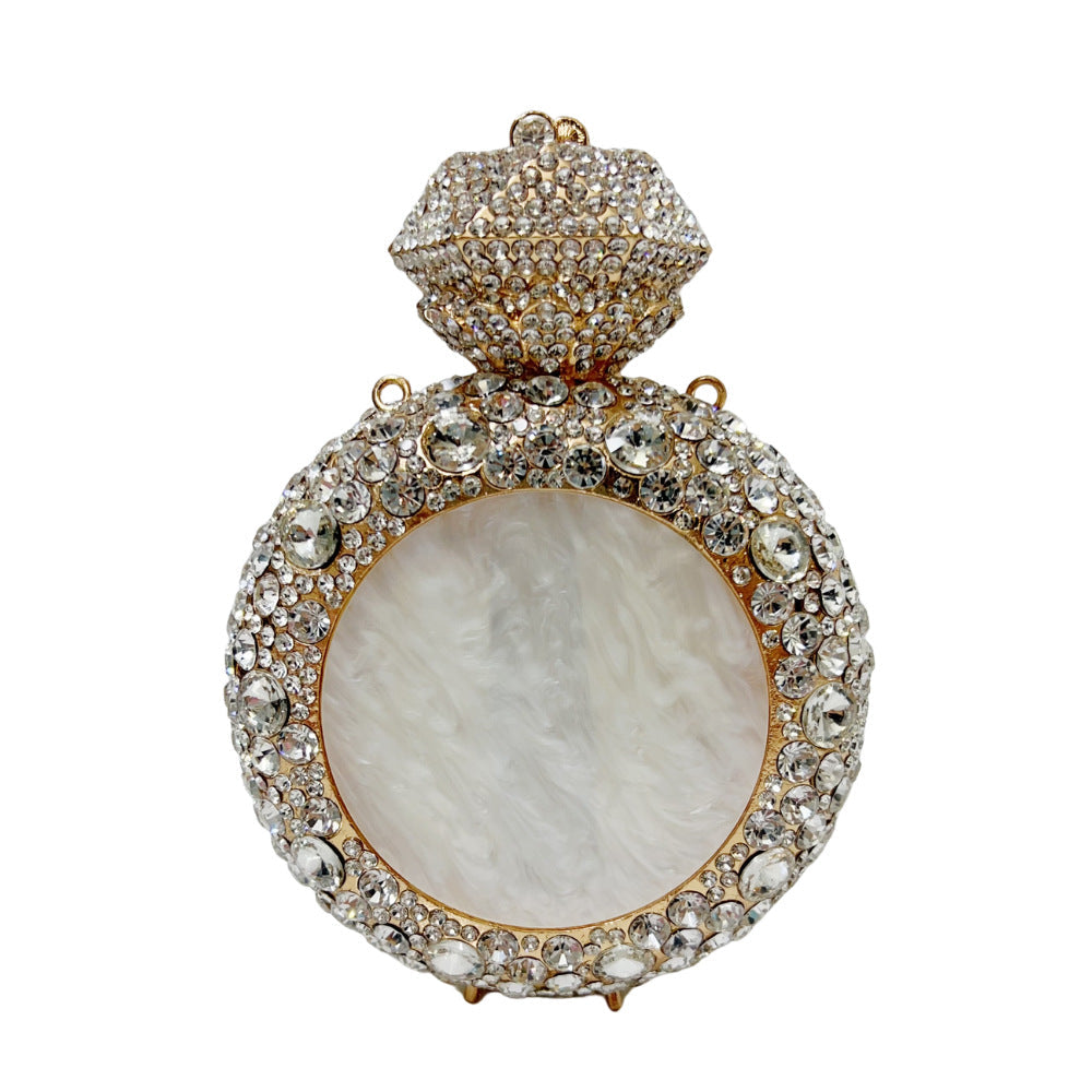Luxury Round Gemstone Rhinestone Evening Clutch Bag HB032 Sheer Fairy