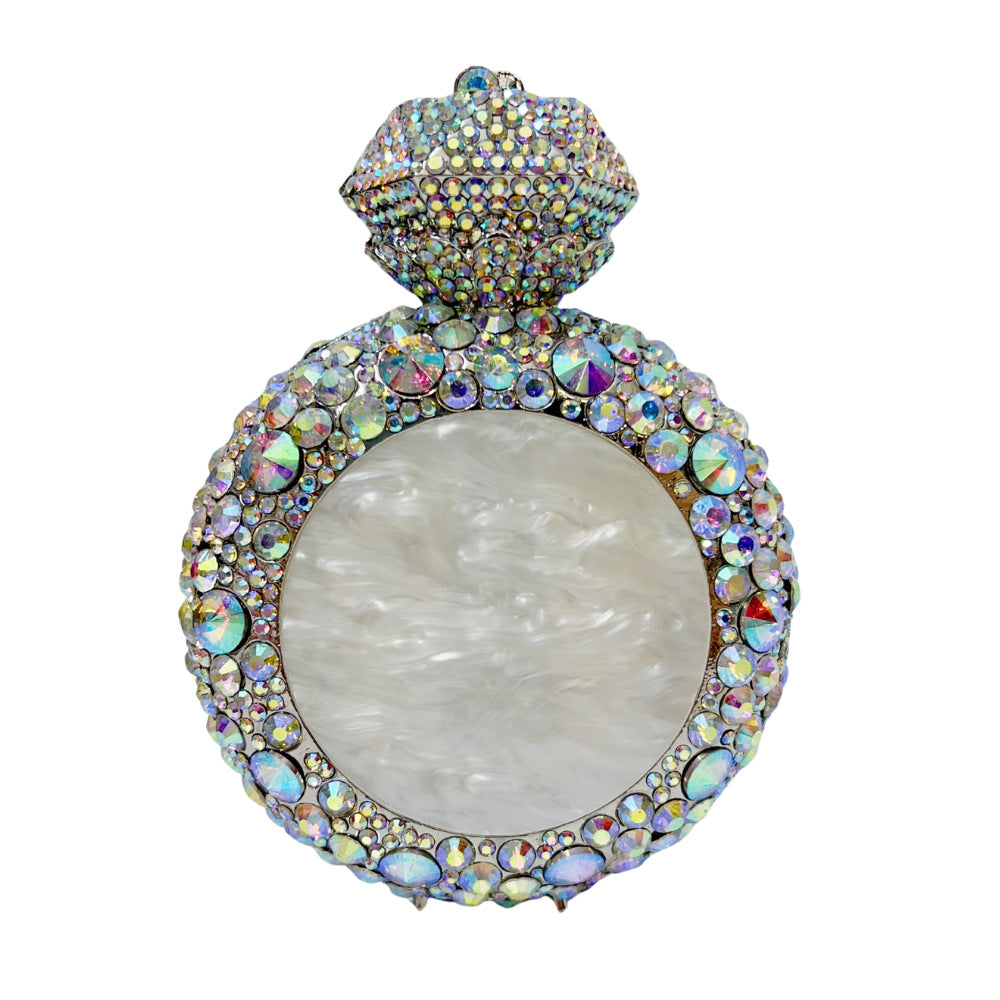 Luxury Round Gemstone Rhinestone Evening Clutch Bag HB032 Sheer Fairy