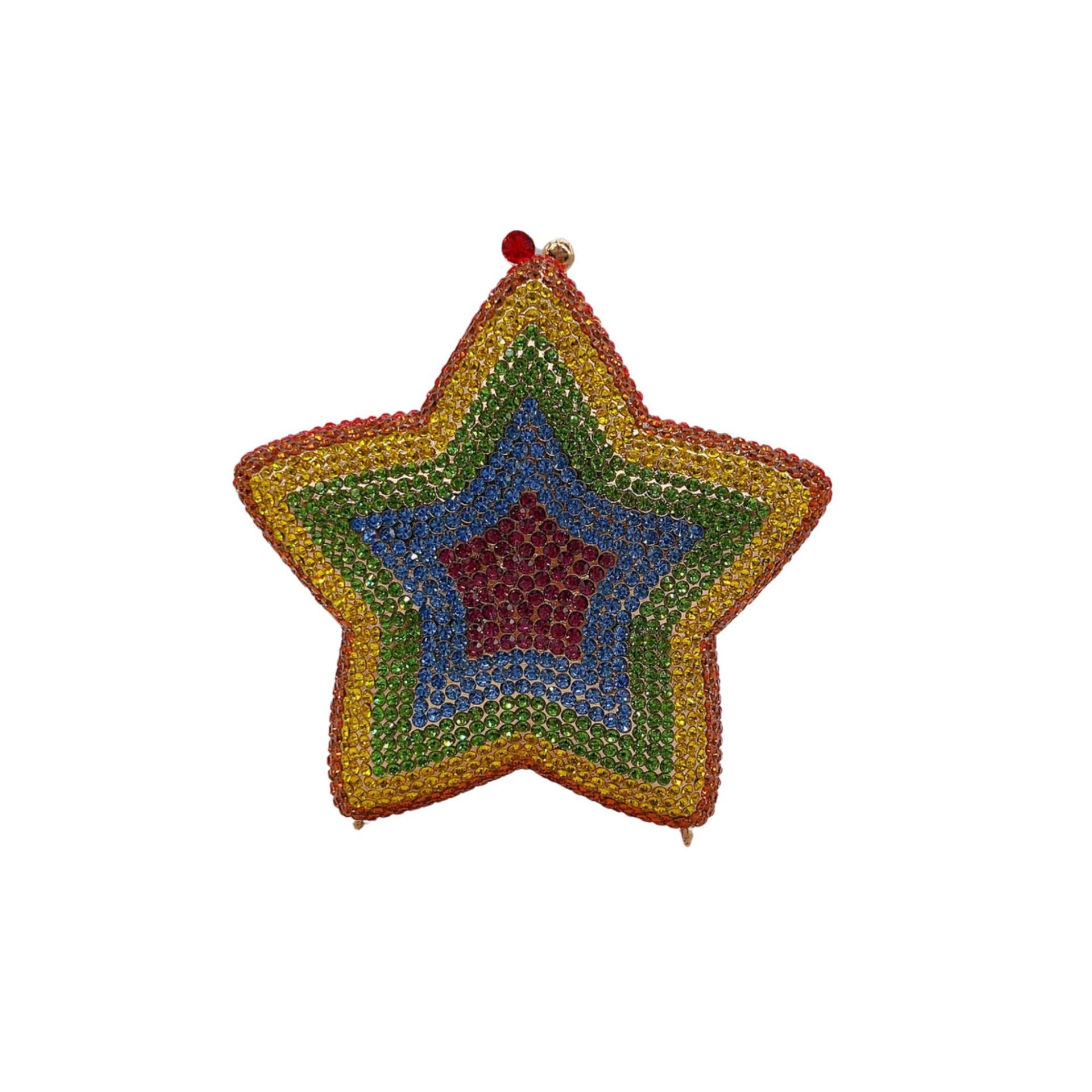 Sparkling Star Shaped Rhinestone Evening Clutch Bag HB033 Sheer Fairy