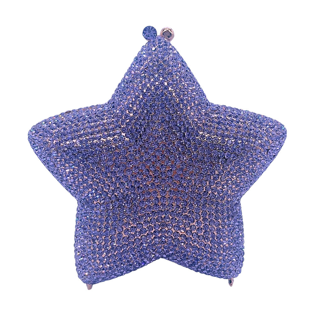 Sparkling Star Shaped Rhinestone Evening Clutch Bag HB033 Sheer Fairy