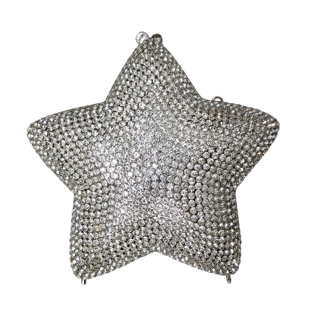 Sparkling Star Shaped Rhinestone Evening Clutch Bag HB033 Sheer Fairy