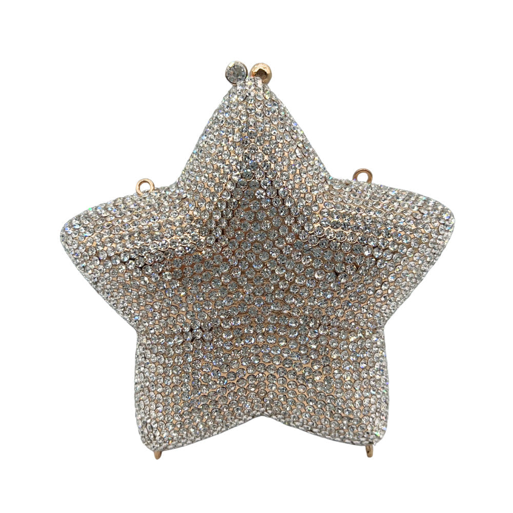 Sparkling Star Shaped Rhinestone Evening Clutch Bag HB033 Sheer Fairy