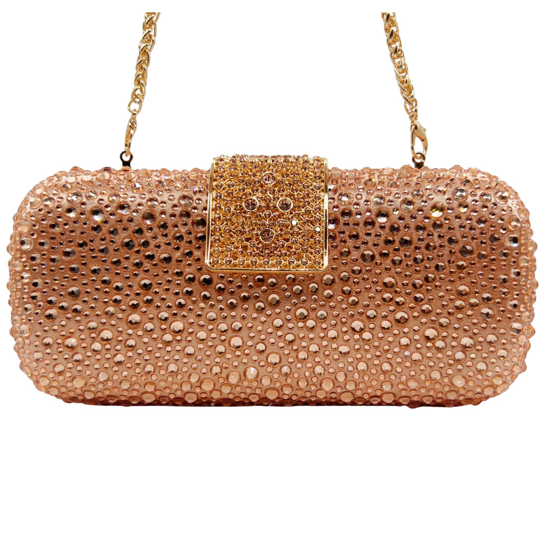 Classic Rectangular Rhinestone Evening Clutch Bag HB037 Sheer Fairy