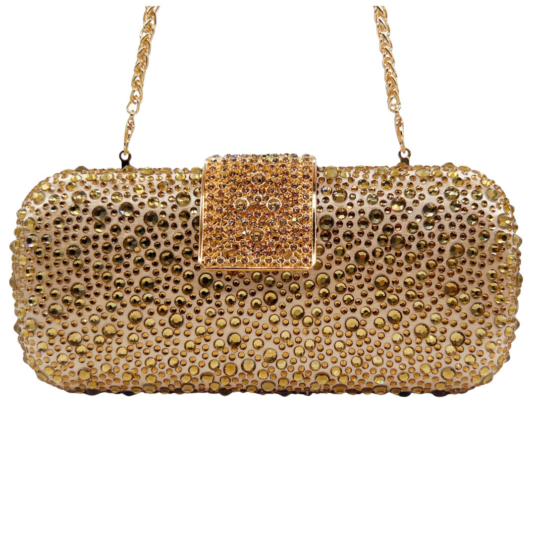 Classic Rectangular Rhinestone Evening Clutch Bag HB037 Sheer Fairy