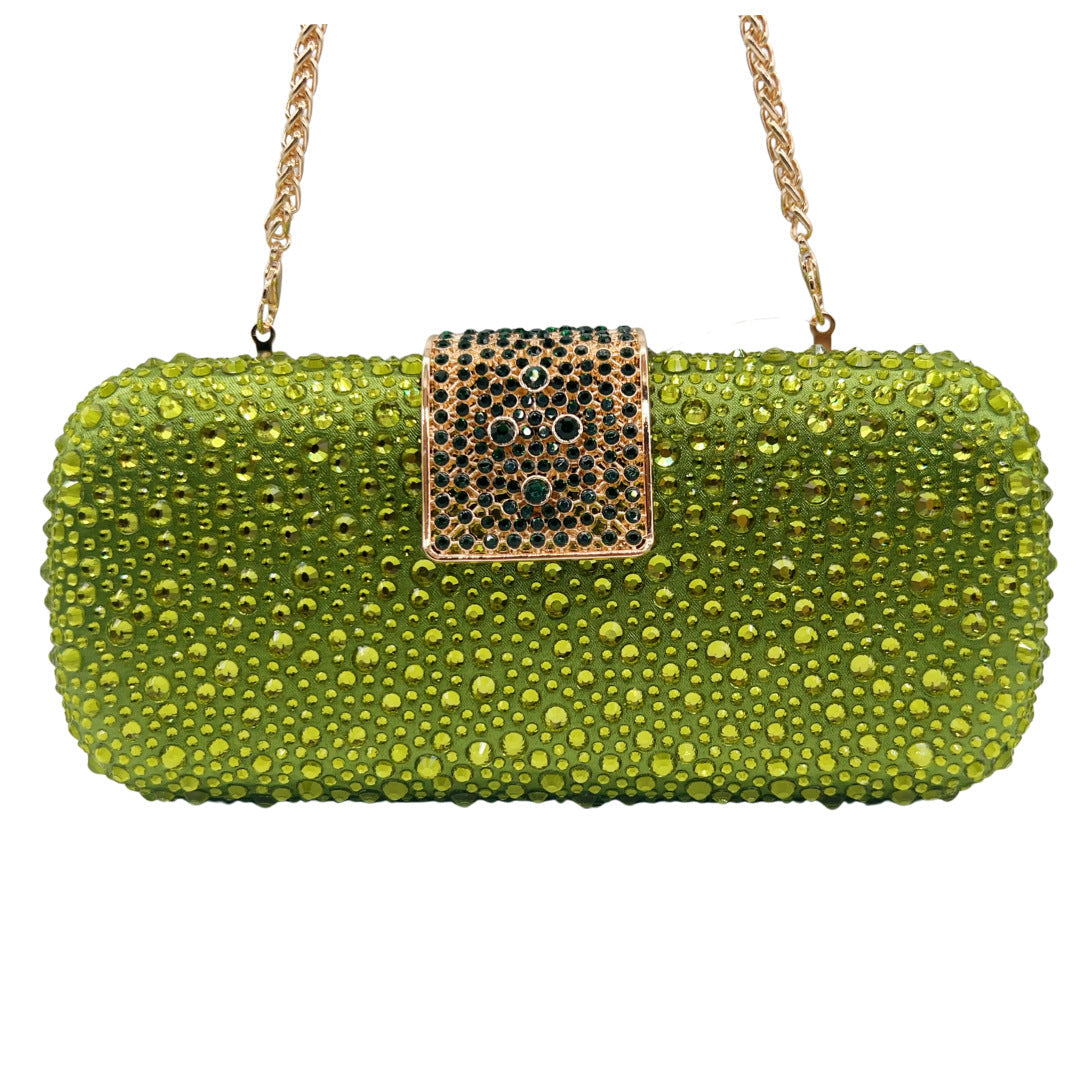 Classic Rectangular Rhinestone Evening Clutch Bag HB037 Sheer Fairy