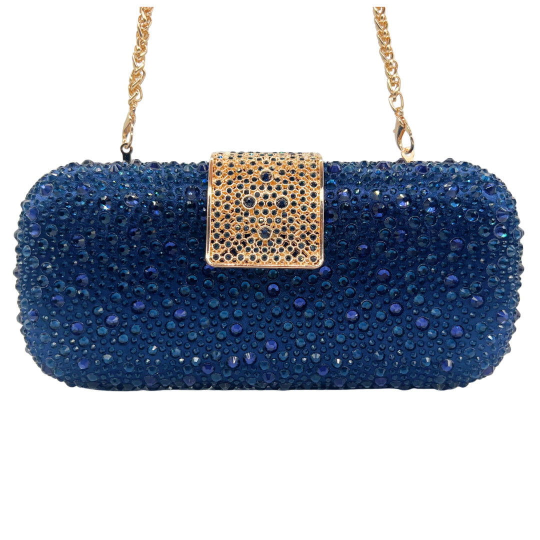 Classic Rectangular Rhinestone Evening Clutch Bag HB037 Sheer Fairy