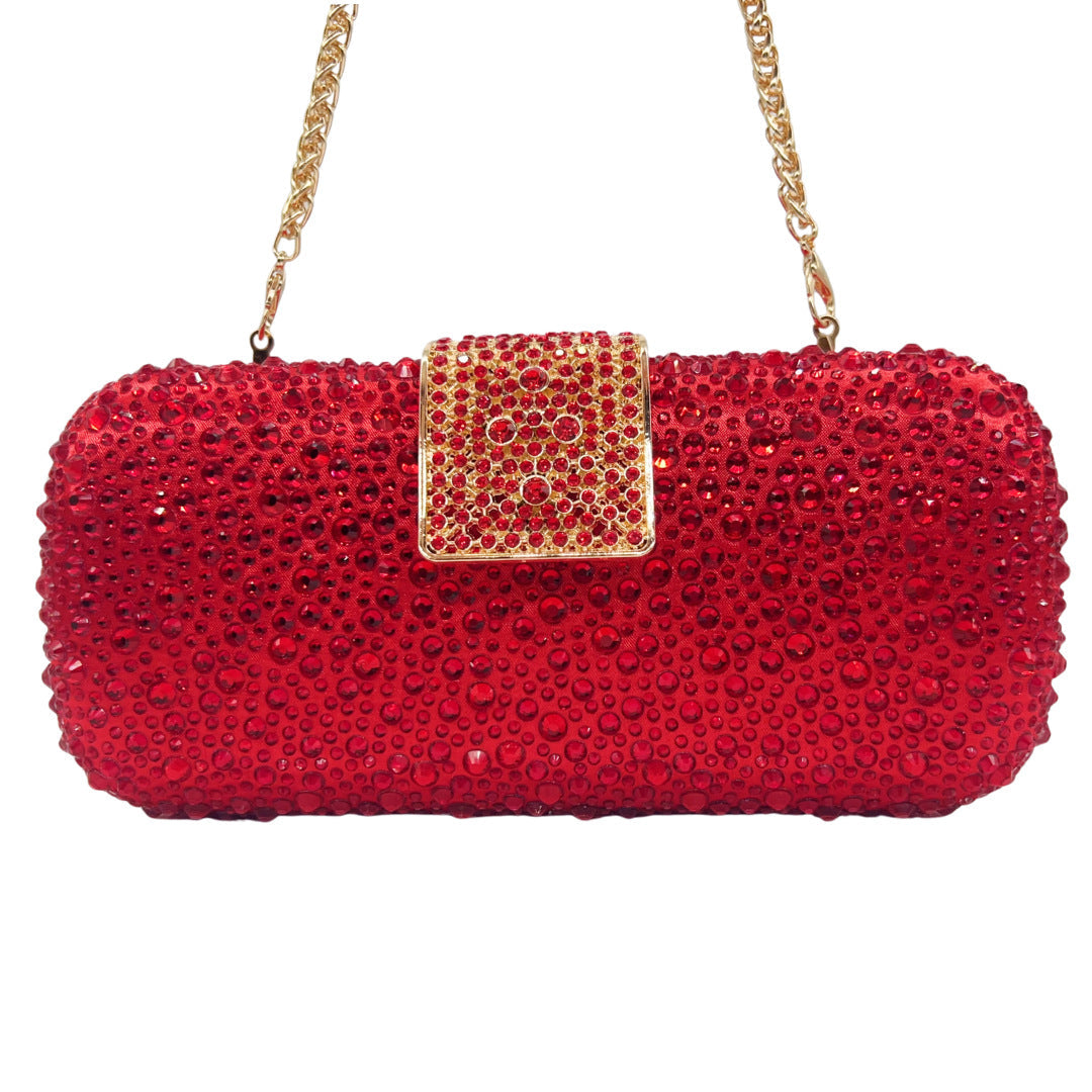 Classic Rectangular Rhinestone Evening Clutch Bag HB037 Sheer Fairy