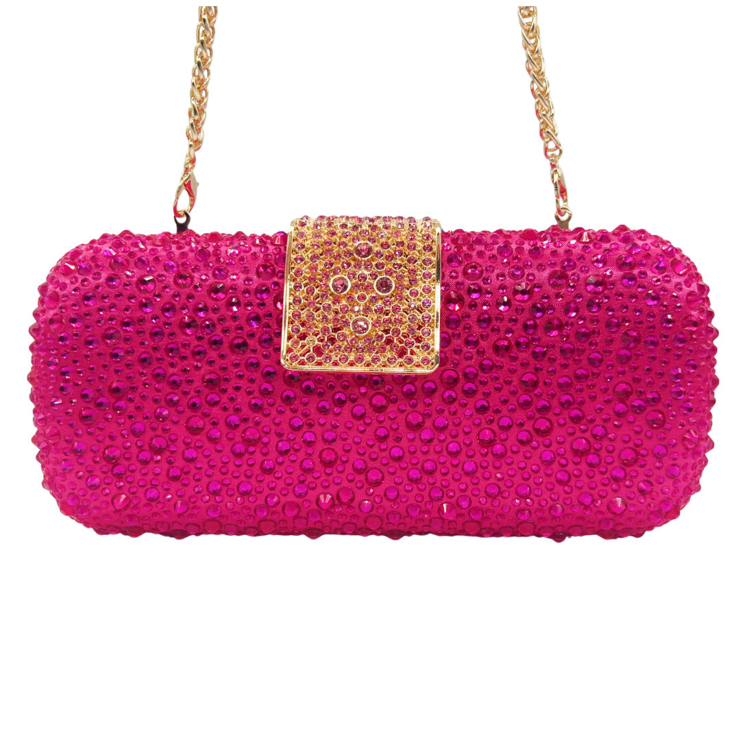 Classic Rectangular Rhinestone Evening Clutch Bag HB037 Sheer Fairy