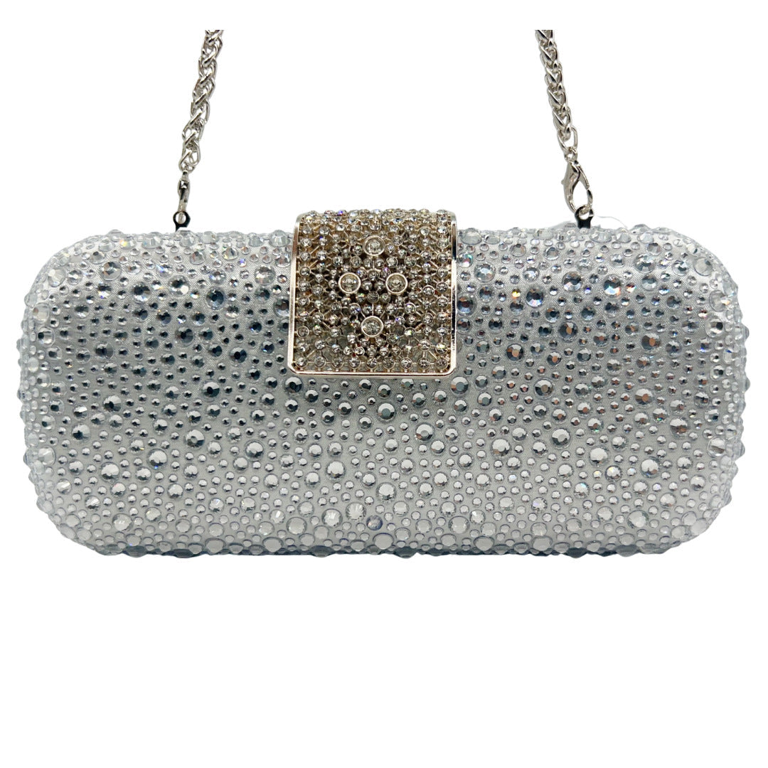Classic Rectangular Rhinestone Evening Clutch Bag HB037 Sheer Fairy