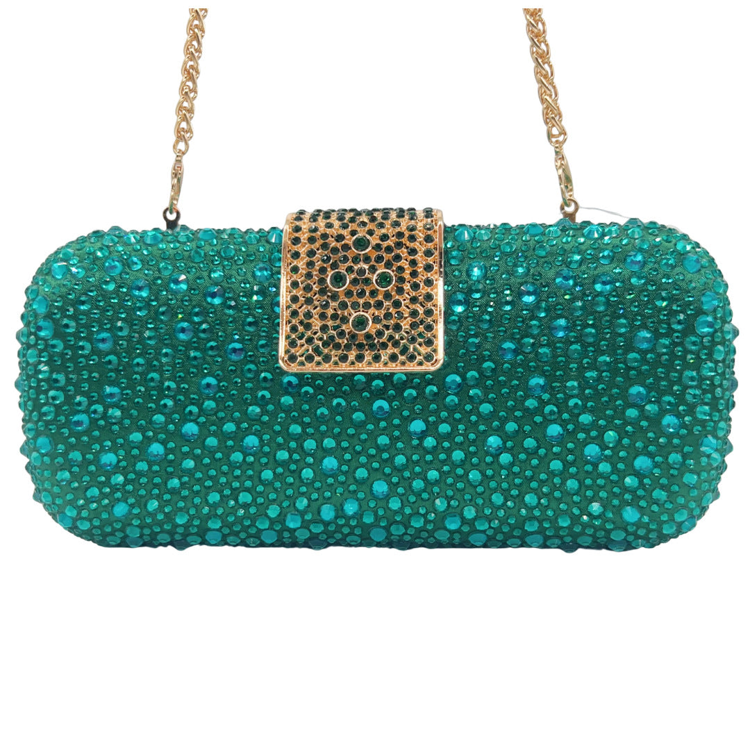 Classic Rectangular Rhinestone Evening Clutch Bag HB037 Sheer Fairy