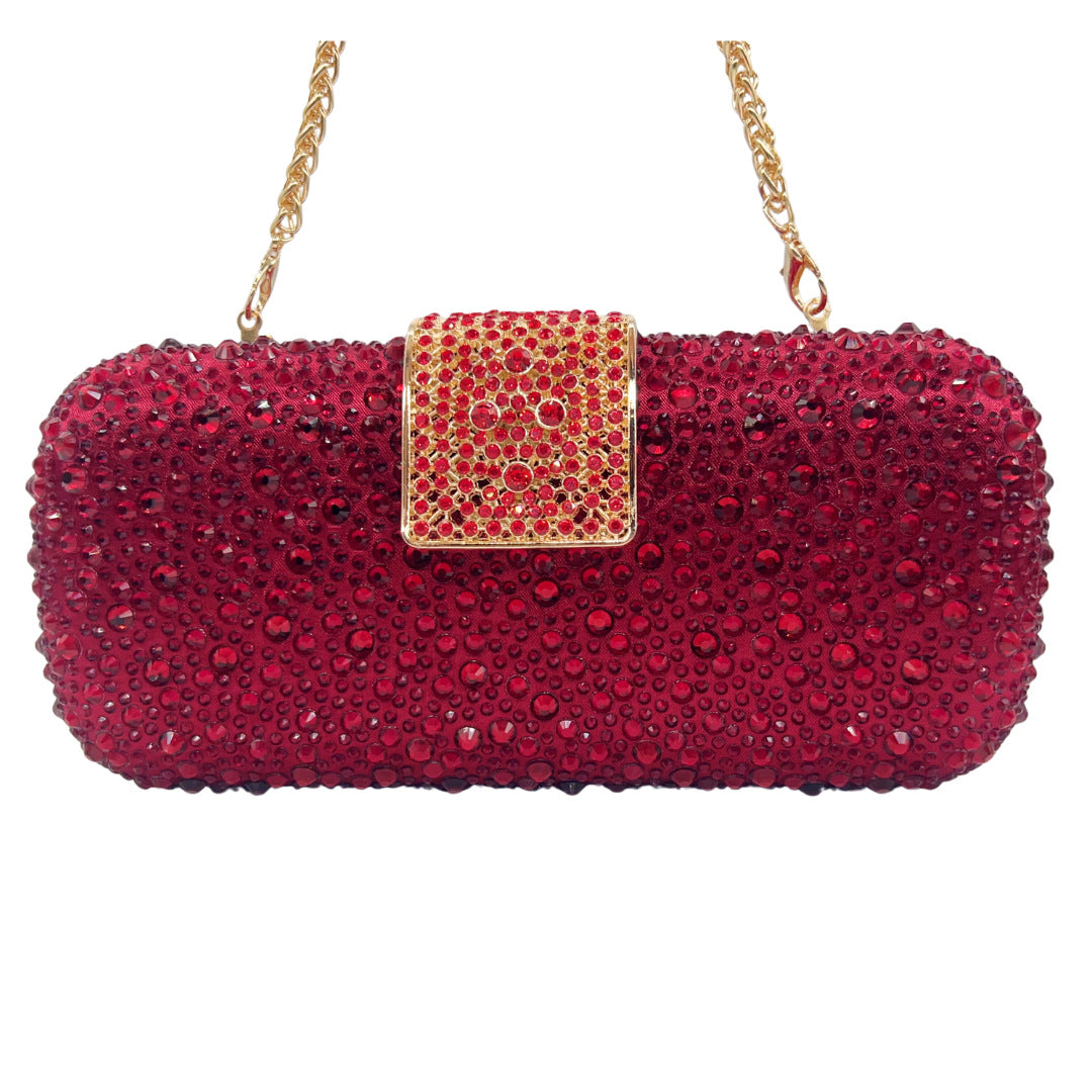Classic Rectangular Rhinestone Evening Clutch Bag HB037 Sheer Fairy