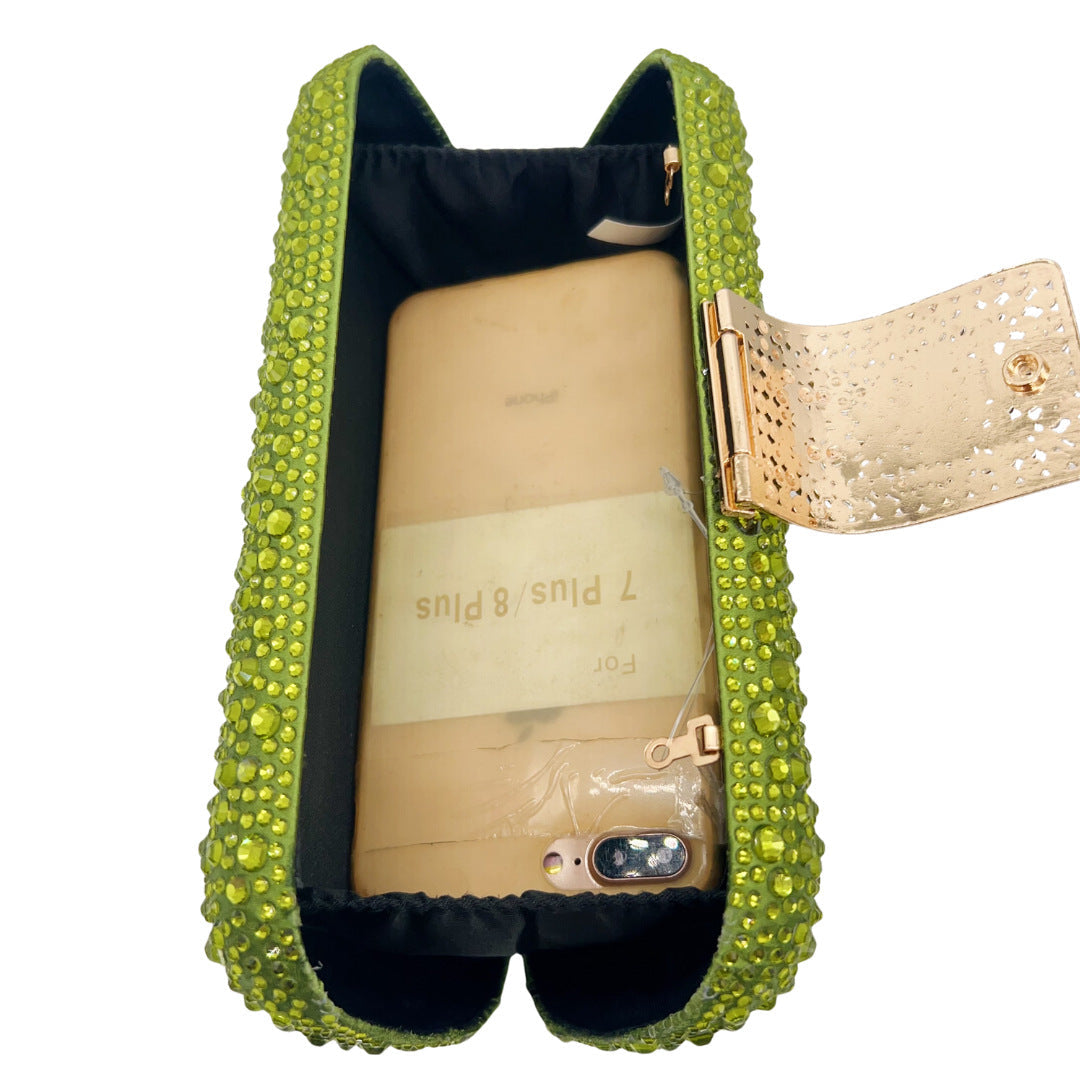 Classic Rectangular Rhinestone Evening Clutch Bag HB037 Sheer Fairy