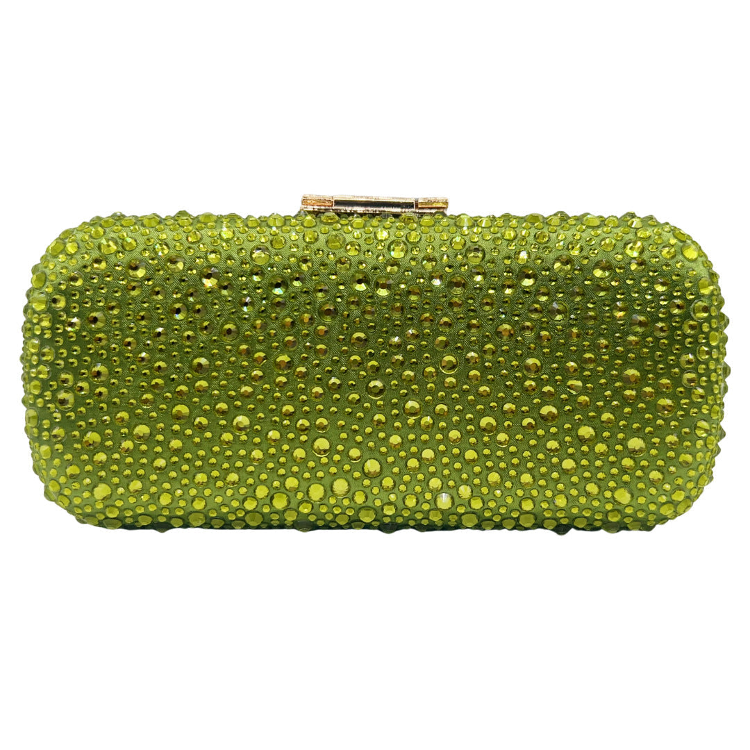 Classic Rectangular Rhinestone Evening Clutch Bag HB037 Sheer Fairy