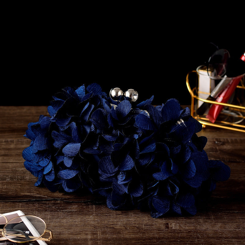 Elegant 3D Floral Chiffon Evening Clutch Bag HB039 Sheer Fairy