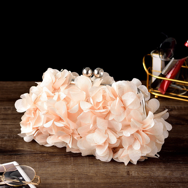 Elegant 3D Floral Chiffon Evening Clutch Bag HB039 Sheer Fairy