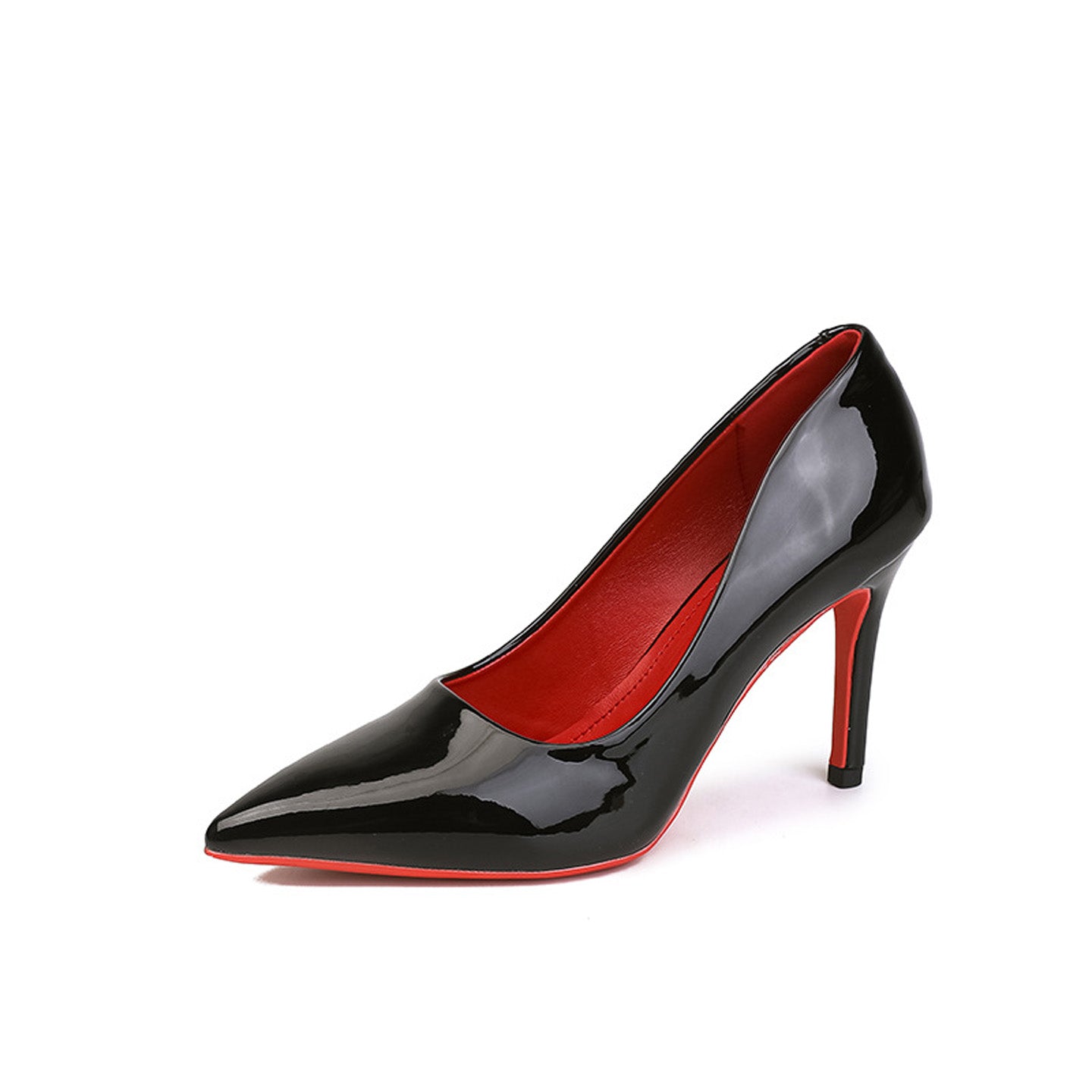 Pointed Patent Leather Red-soled High Heel HH008