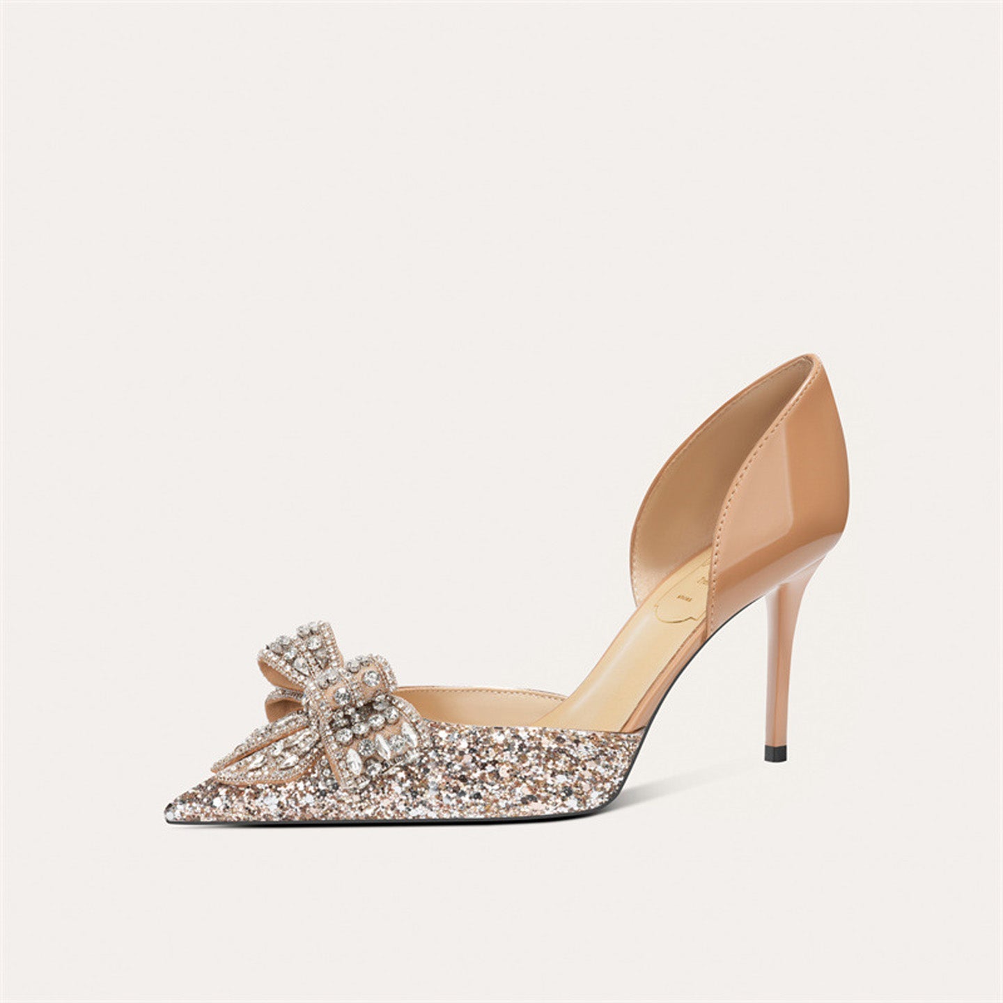 French Sheepskin Bow High Heel HH015