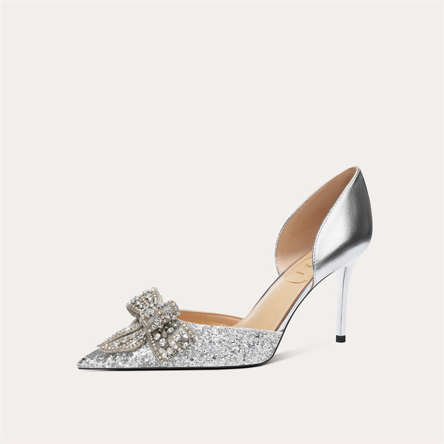 French Sheepskin Bow High Heel HH015