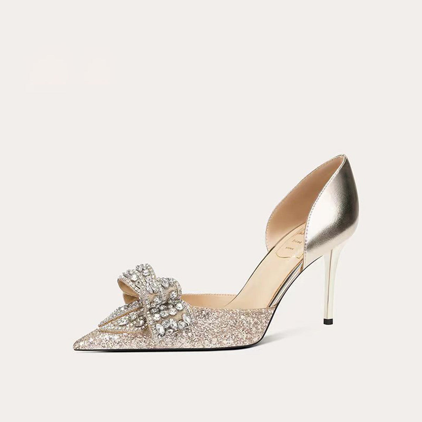 French Sheepskin Bow High Heel HH015