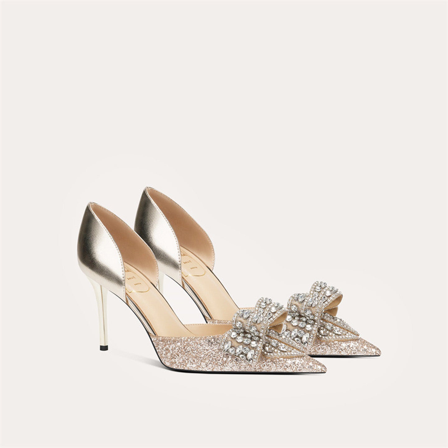 French Sheepskin Bow High Heel HH015