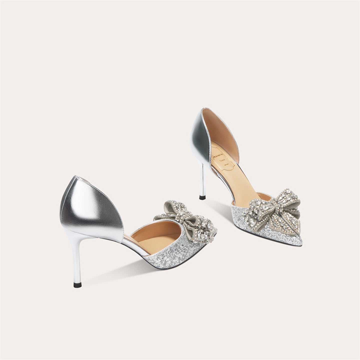 French Sheepskin Bow High Heel HH015