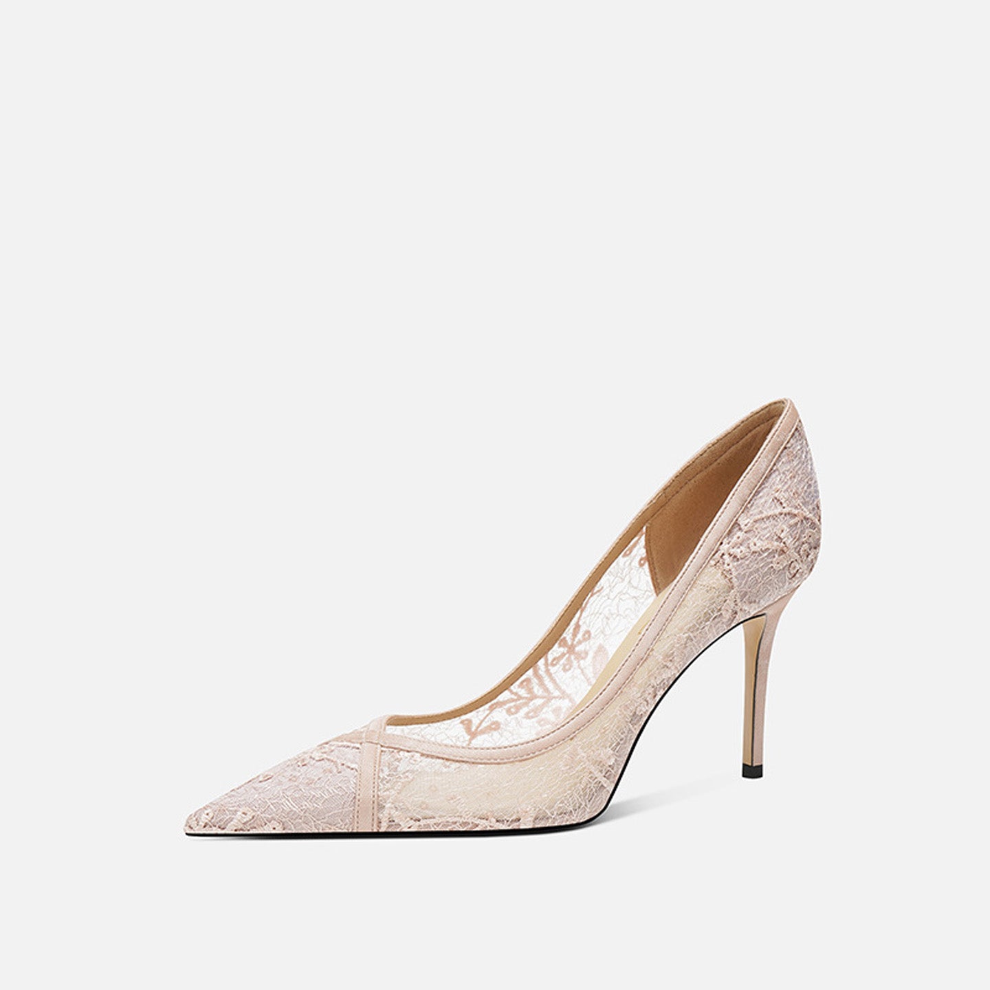 Sheepskin Lace Breathable Hollow High Heel HH016