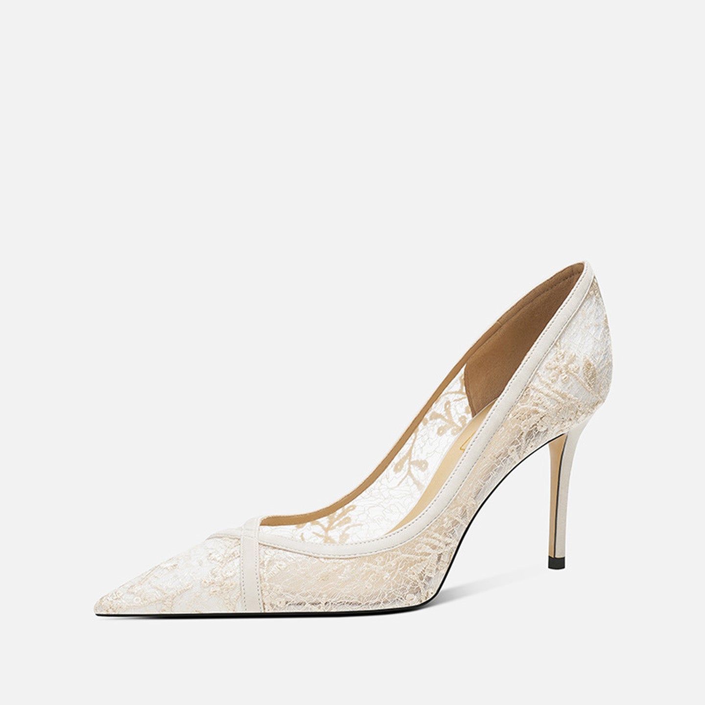 Sheepskin Lace Breathable Hollow High Heel HH016