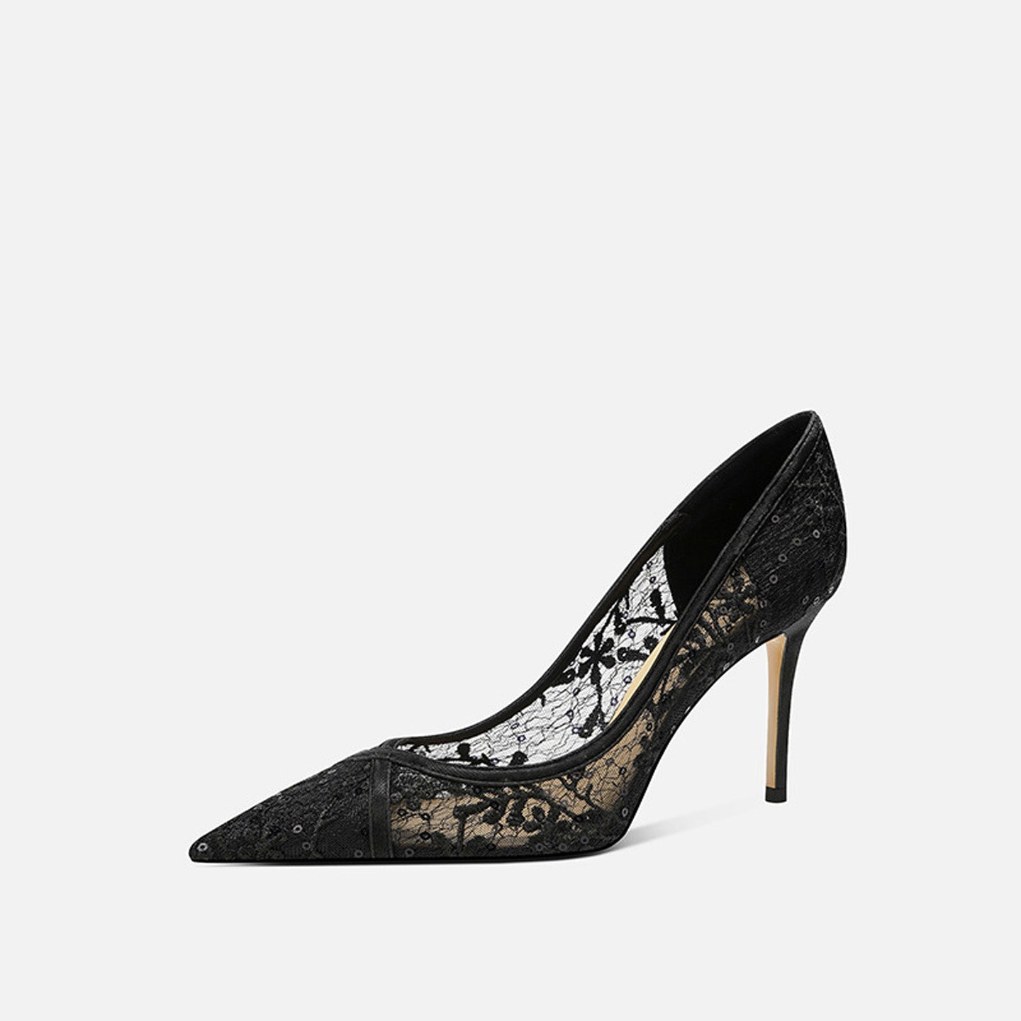 Sheepskin Lace Breathable Hollow High Heel HH016