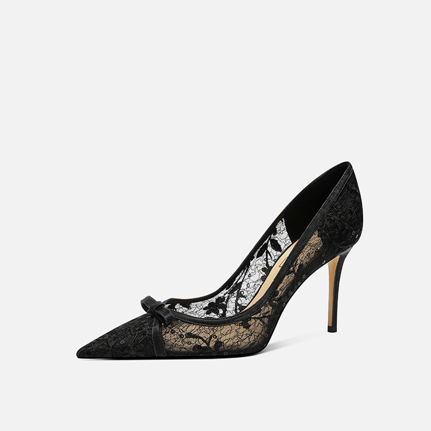 Elegant Mesh Bow High Heel HH017