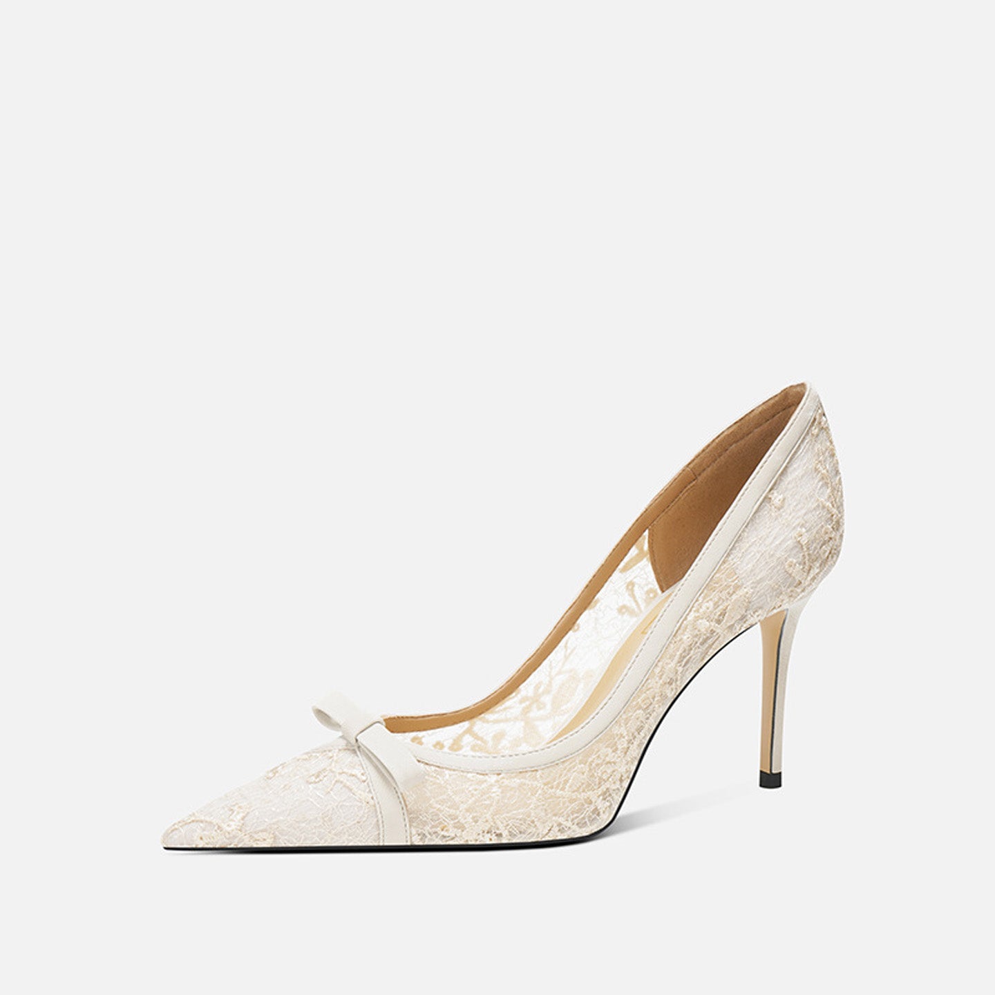 Elegant Mesh Bow High Heel HH017