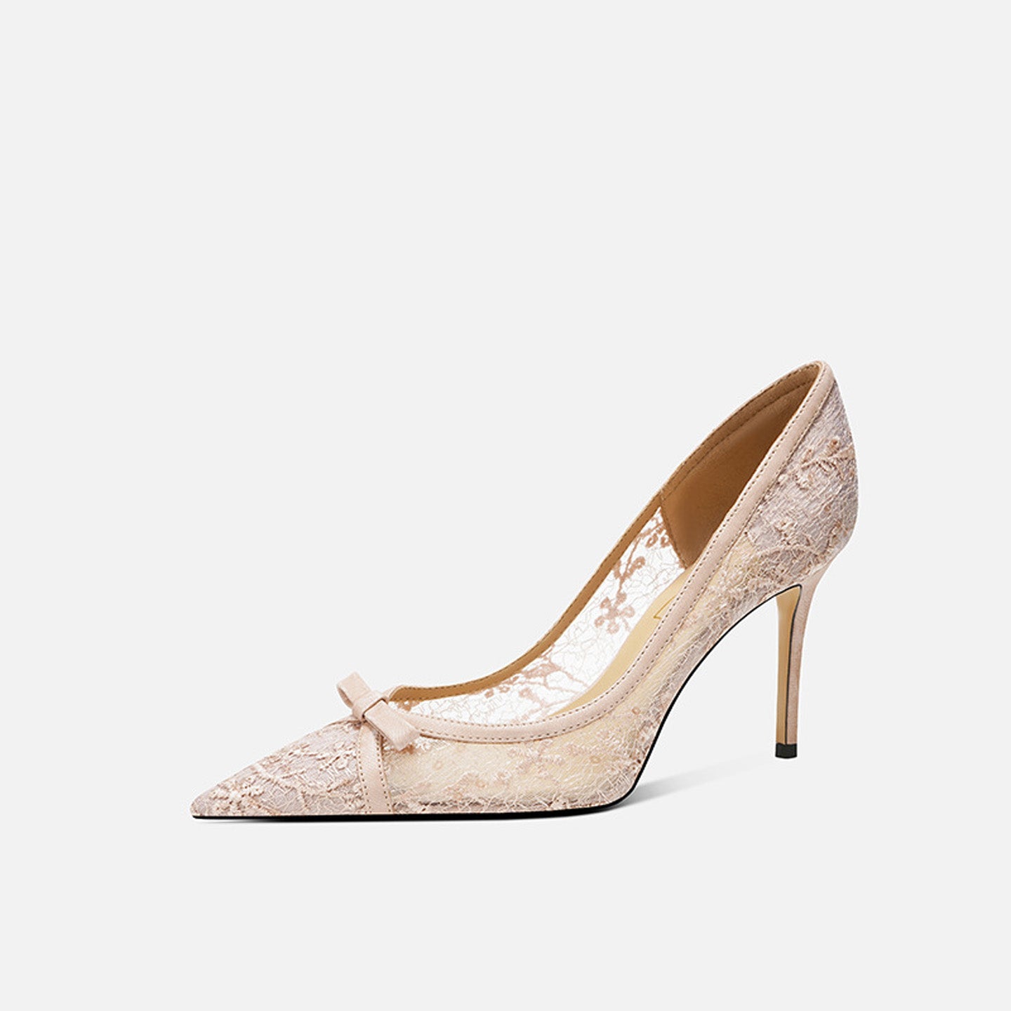 Elegant Mesh Bow High Heel HH017