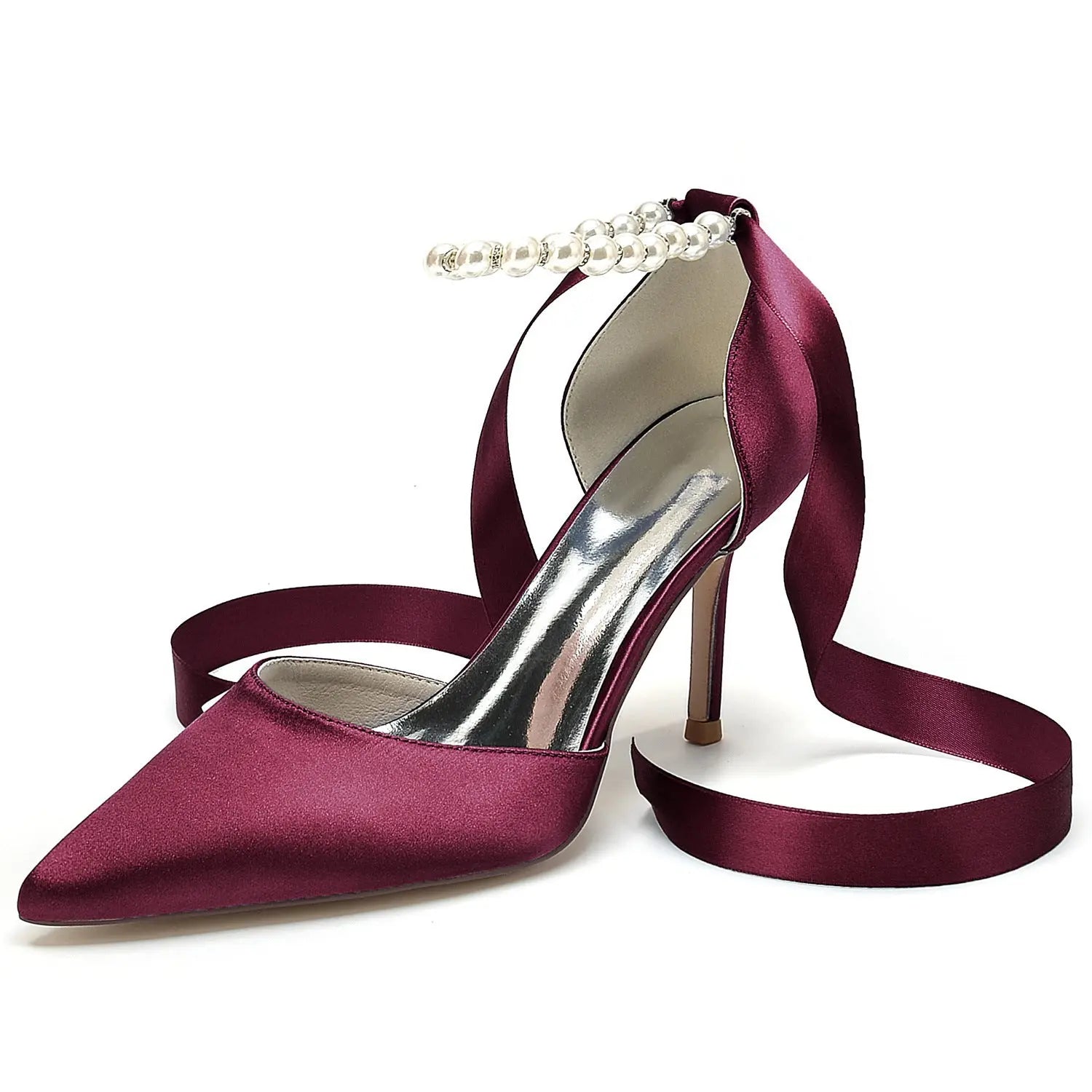 White Pointed Toe High Heels for Wedding & Prom HH029 Sheer Fairy
