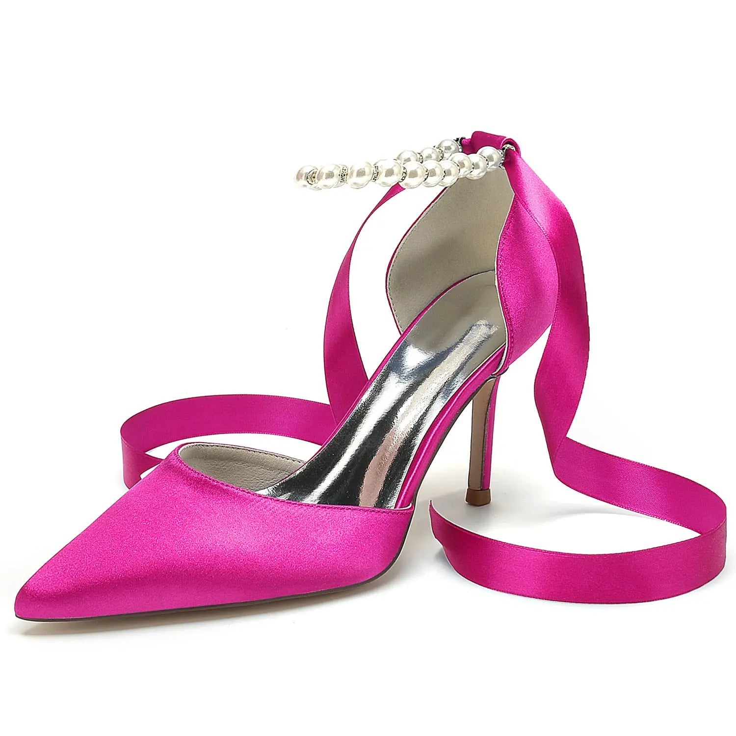 White Pointed Toe High Heels for Wedding & Prom HH029 Sheer Fairy