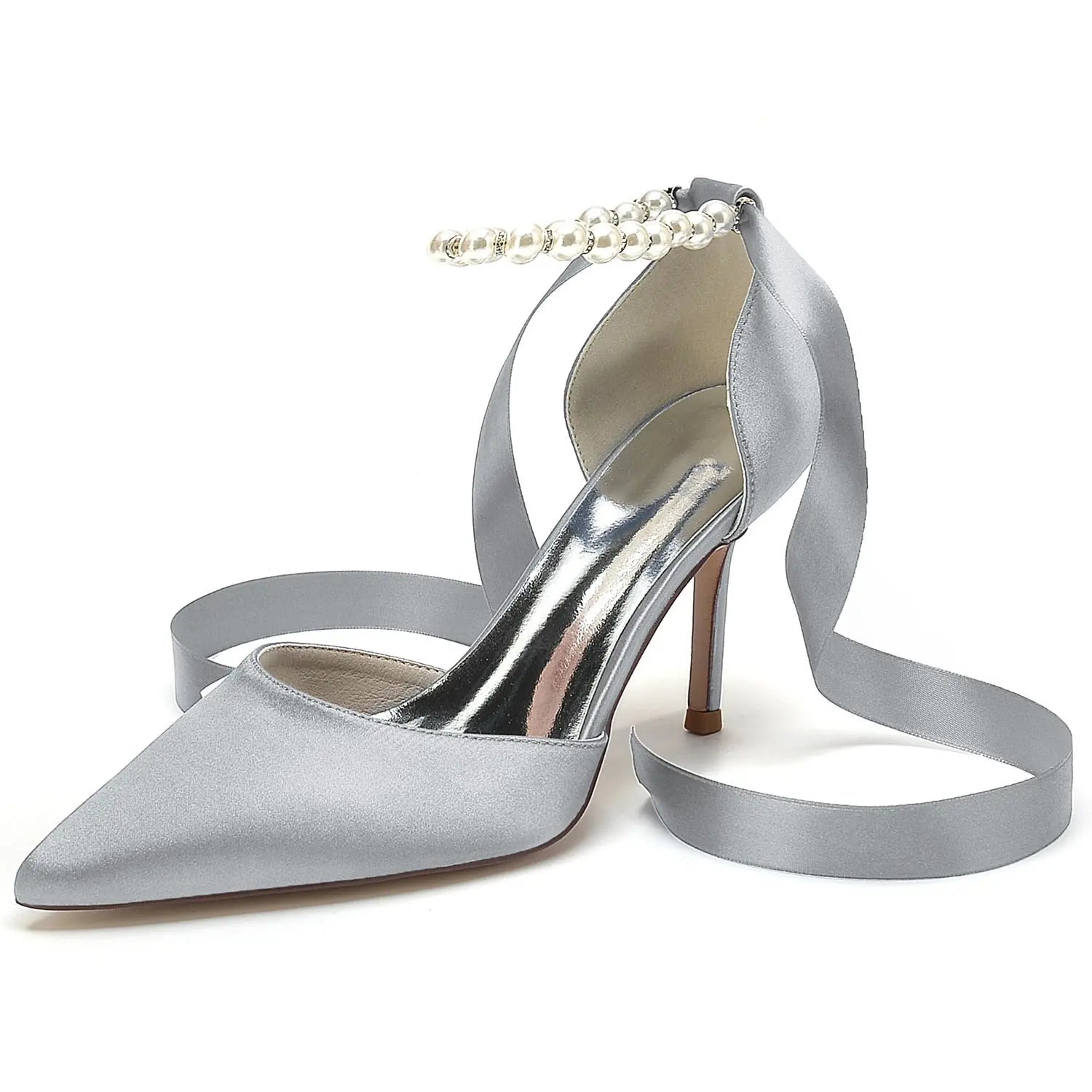 White Pointed Toe High Heels for Wedding & Prom HH029 Sheer Fairy