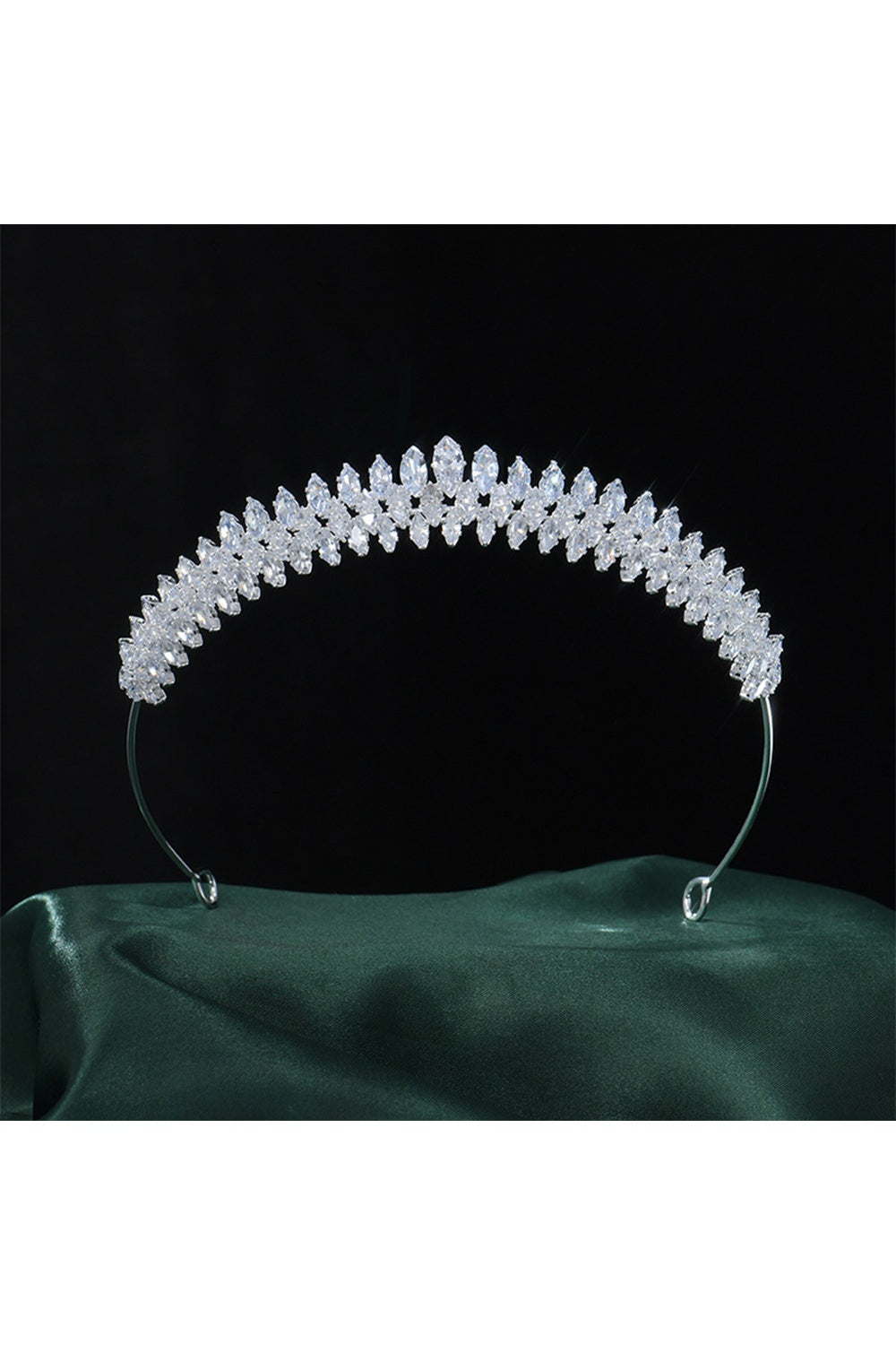 Silver Crystal Bridal Tiara Headband HP002
