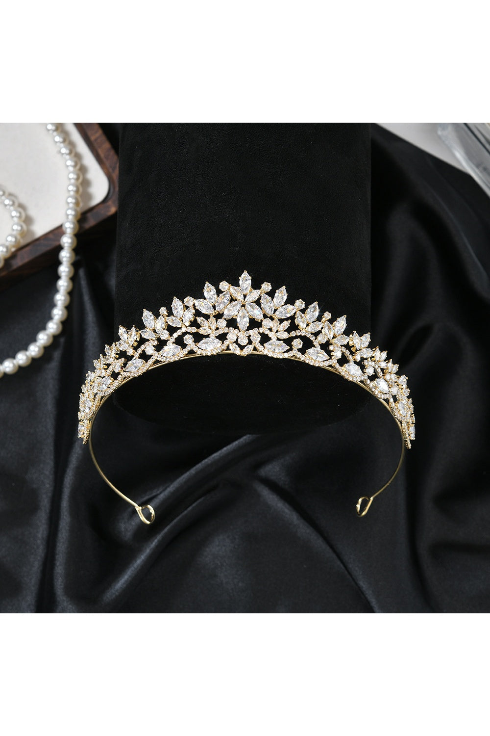 Silver & Gold Statement Crystal Tiara Crown HP006