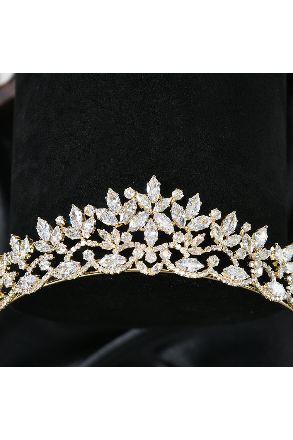 Silver & Gold Statement Crystal Tiara Crown HP006