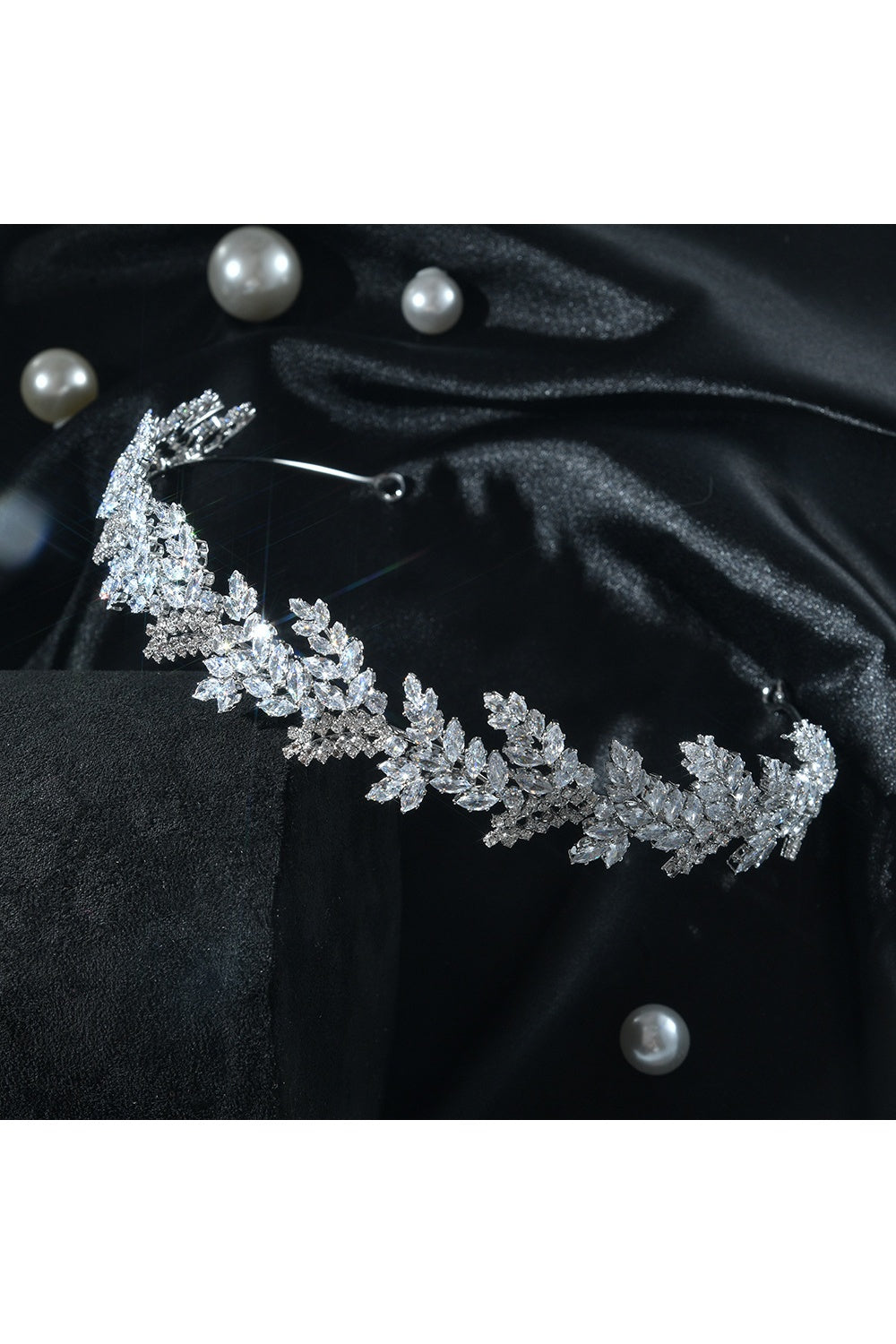 Silver & Gold Leaf Crystal Leaf Headband HP007