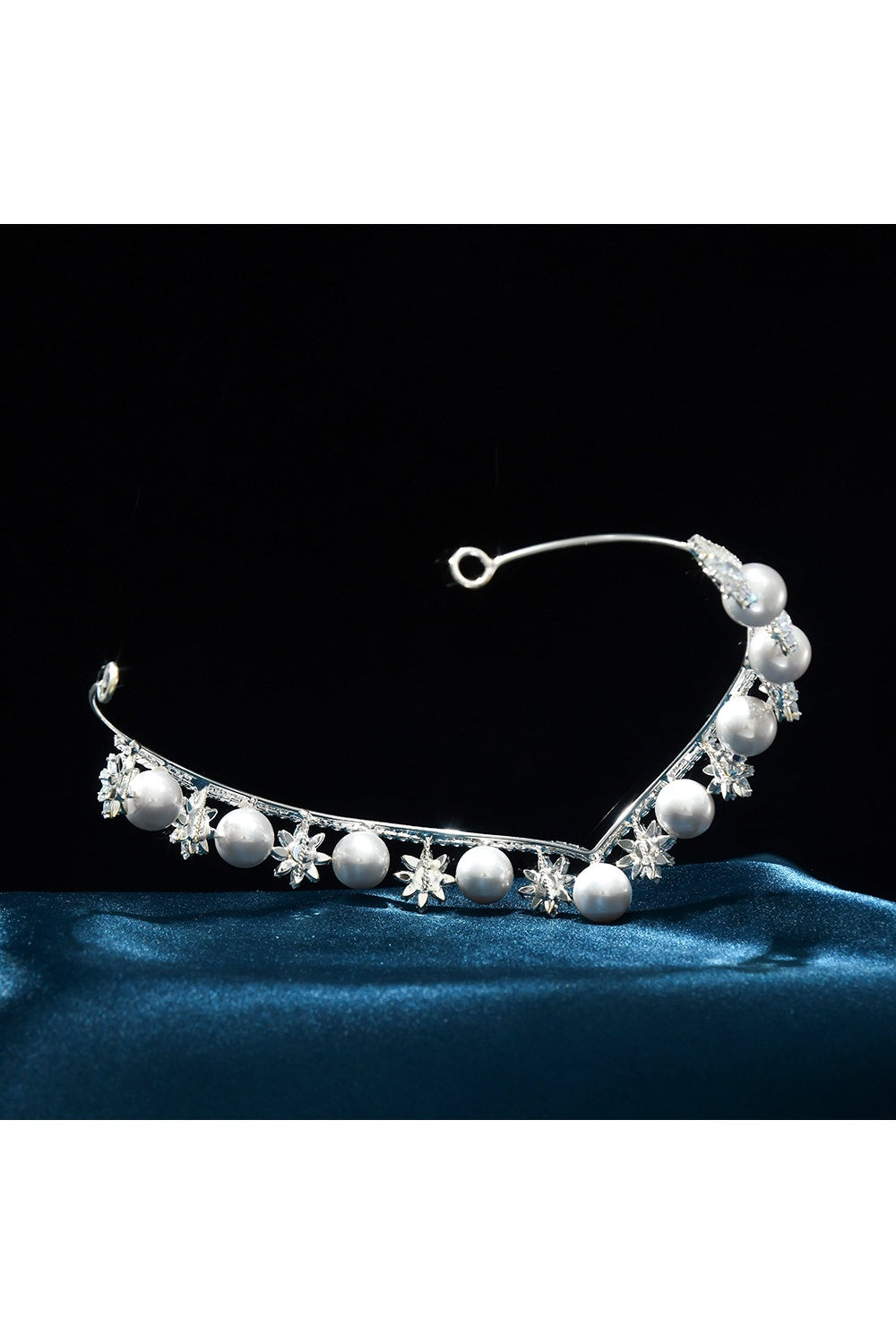 Pearl & Crystal Tiara Comb Crown HP012
