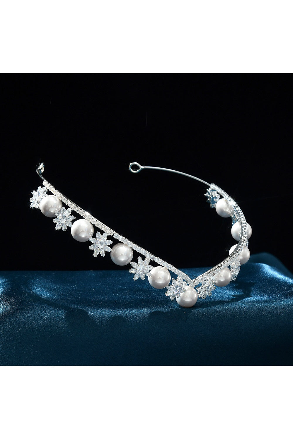 Pearl & Crystal Tiara Comb Crown HP012