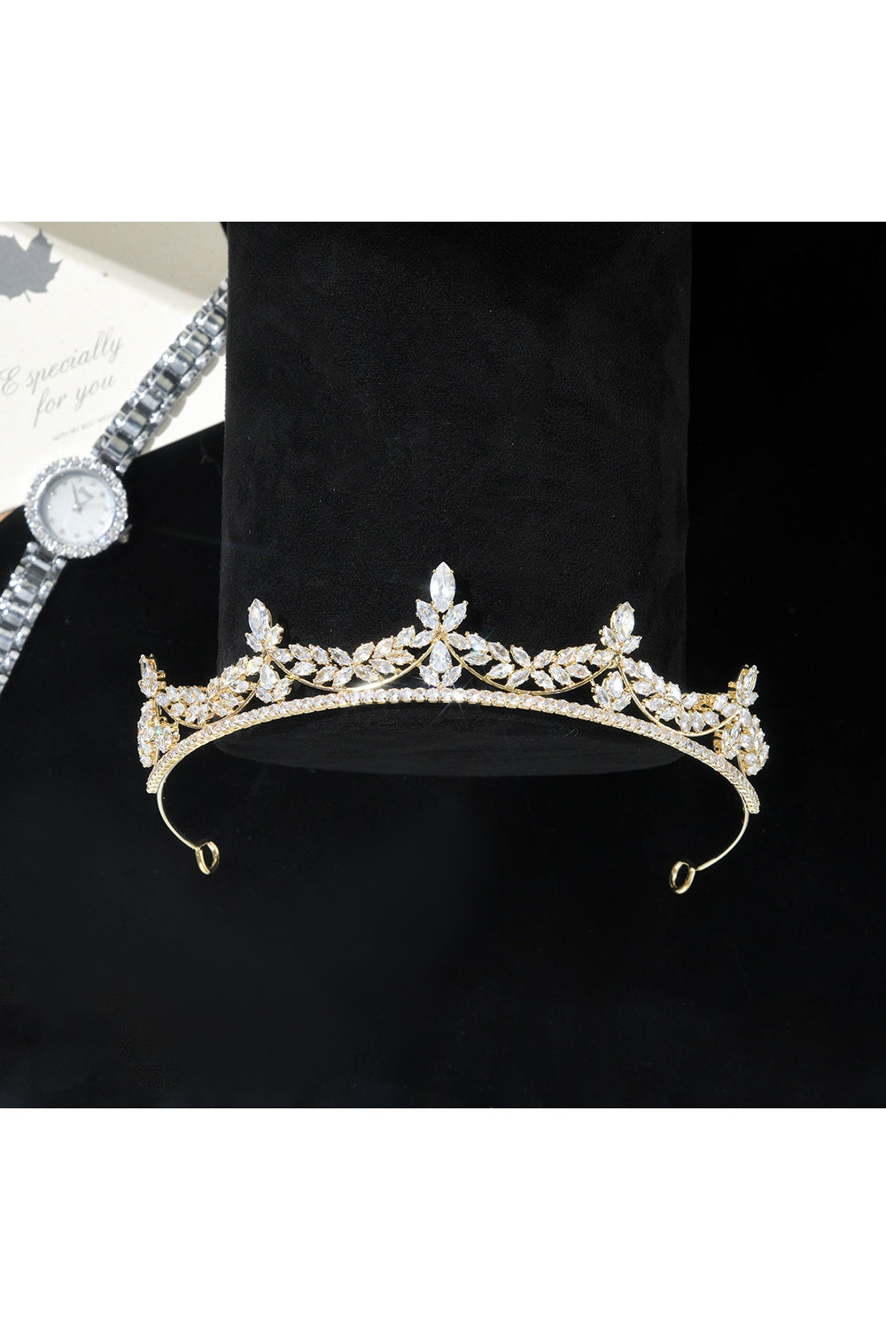 Royal Elegance Zicron Crystal Ornate Tiara Crown HP024