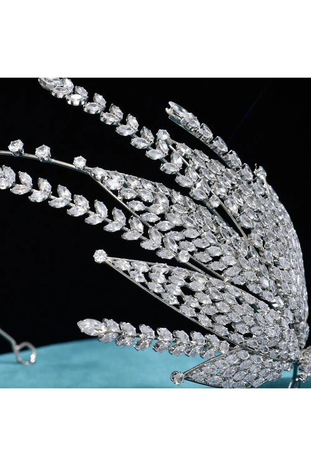 Silver Crystal Wing Bridal Headband Hair Accessory for Bride HP028 Sheer Fairy
