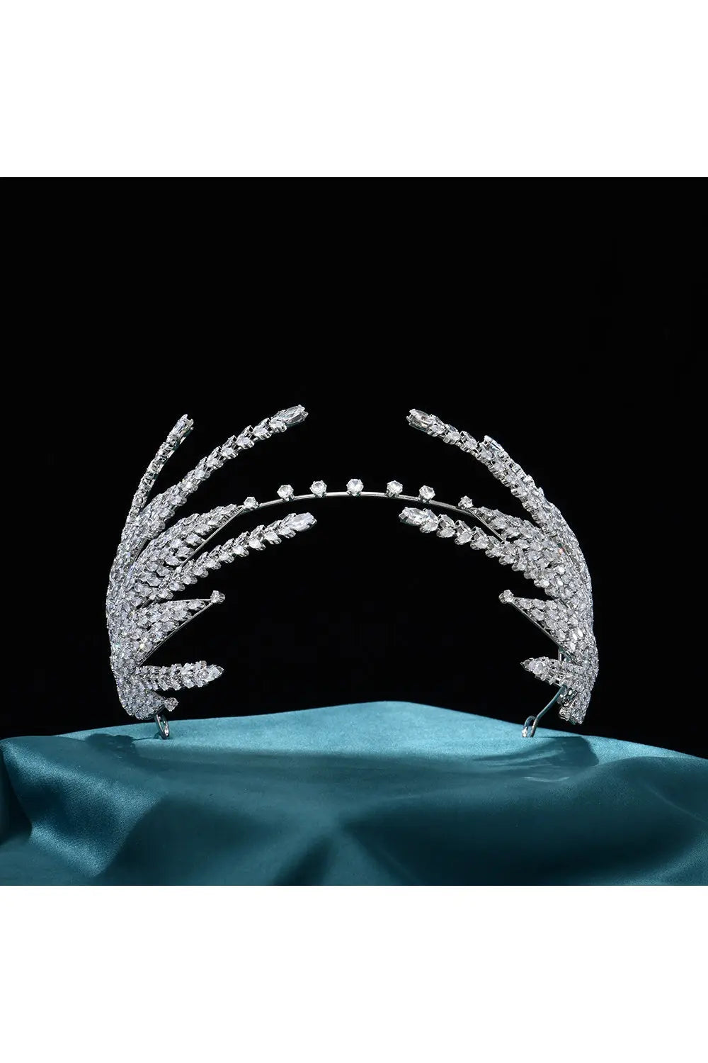 Silver Crystal Wing Bridal Headband Hair Accessory for Bride HP028 Sheer Fairy