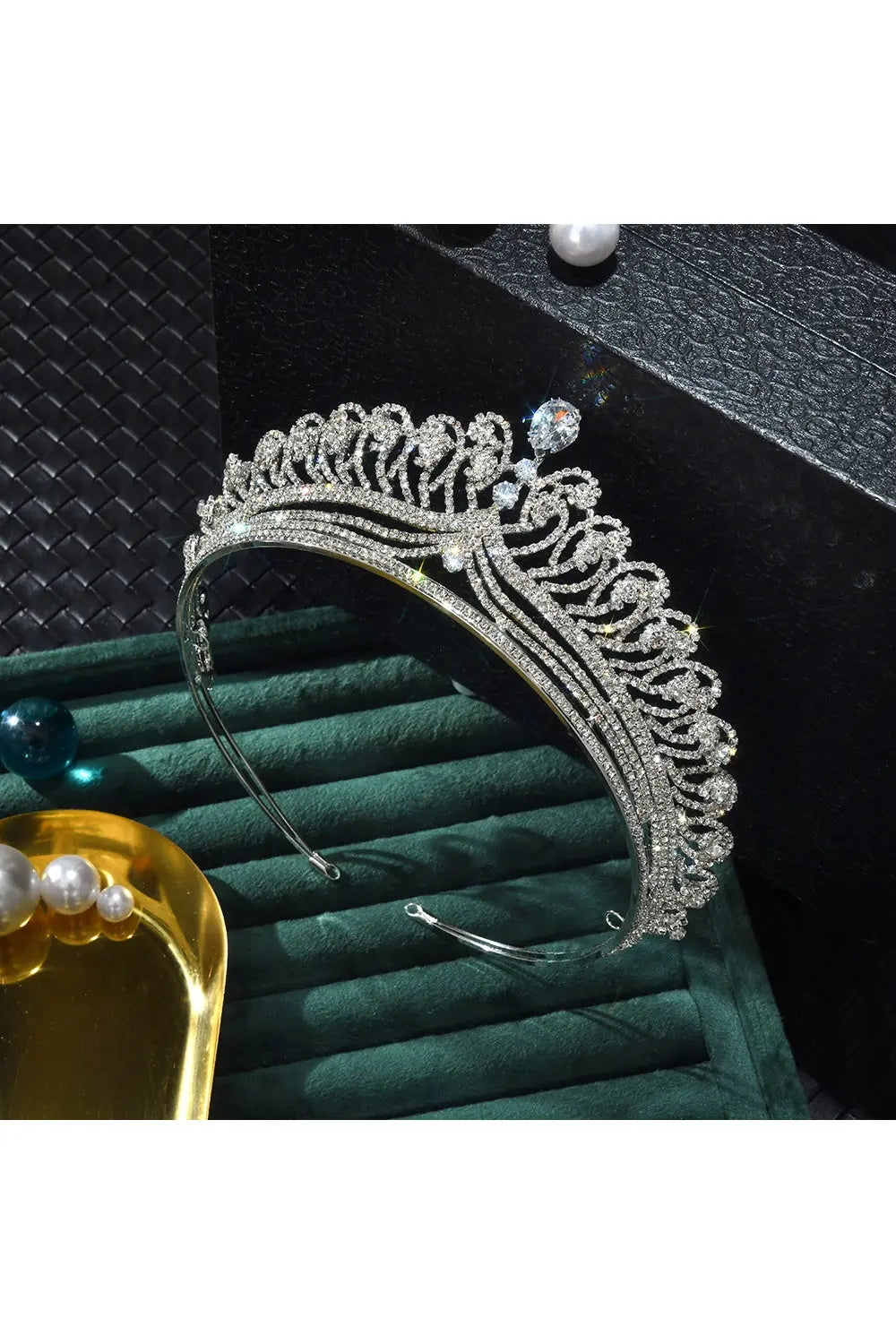 Silver Princess Wedding Crown Royal Crystal Bridal Tiara HP029 Sheer Fairy