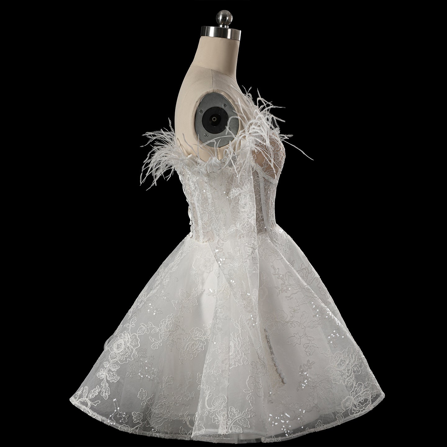 Off-the-Shoulder Corset Ball Gown Wedding Dress with Floral SW229（副本） Sheer Fairy