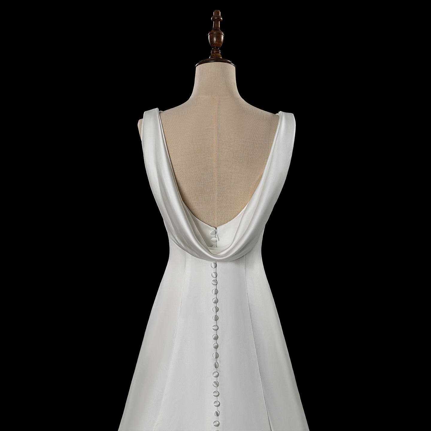 Glamorous White Mermaid Wedding Dress with Cowl Neck SW719 Sheer Fairy