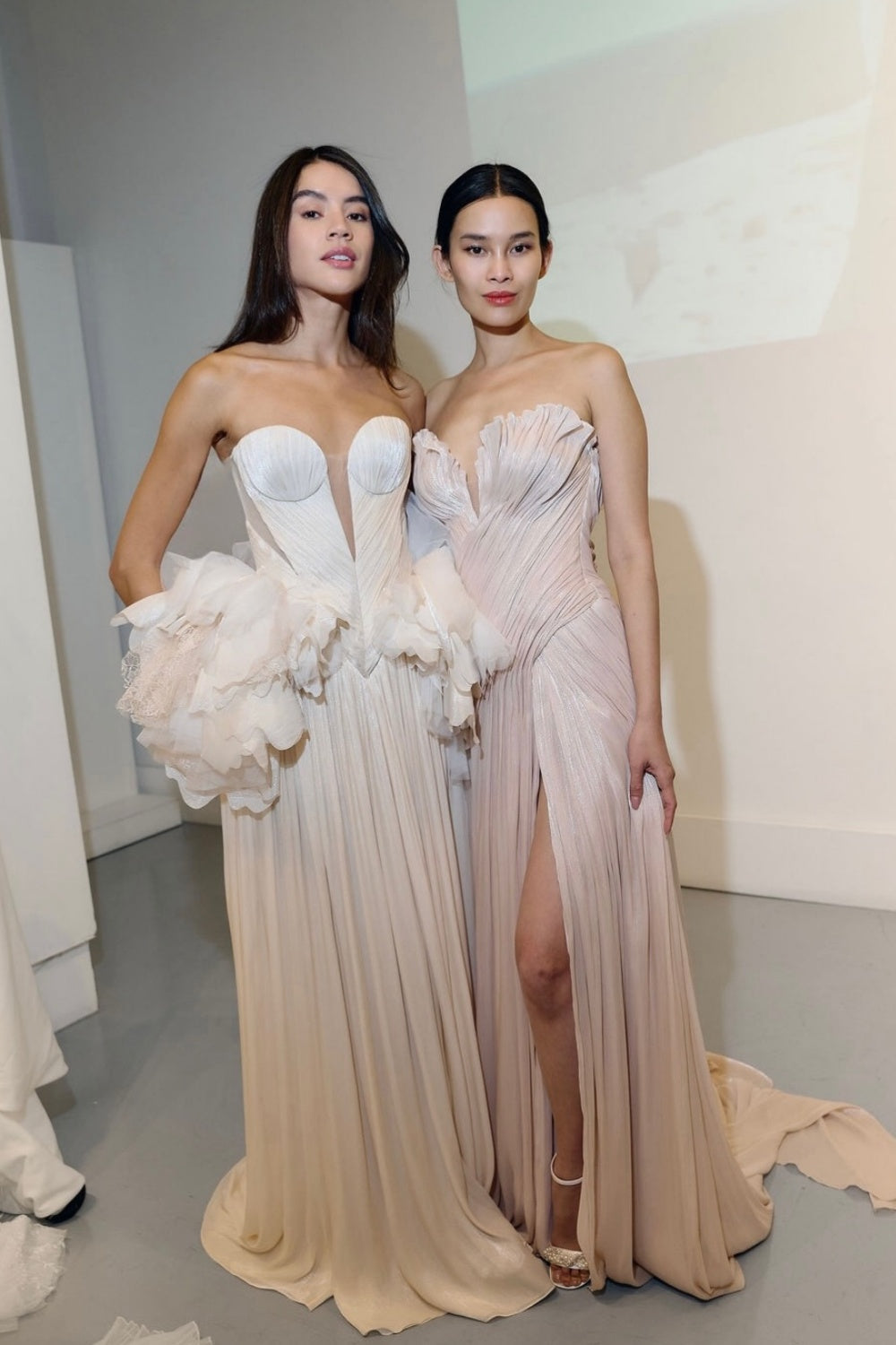 Strapless Bridal Gown V-Neck Mermaid Wedding Dresses SW243 Sheer Fairy