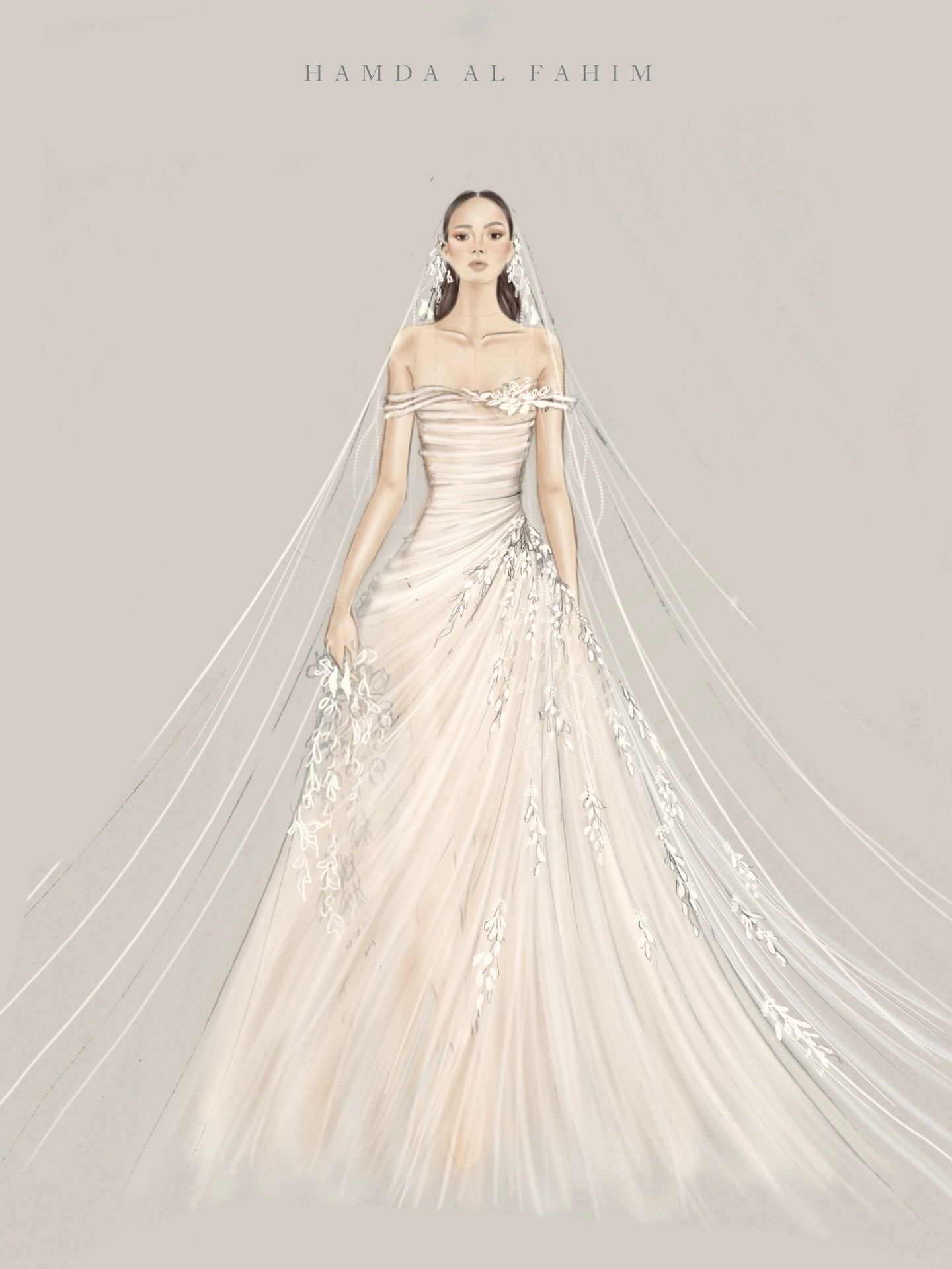 Strapless Draped Tulle A-Line Wedding Dress with 3D Florals & Veil SW232 Sheer Fairy